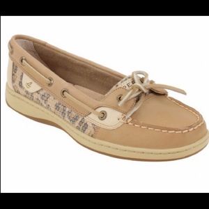 Sperry angelfish leopard/sequin boat shoes